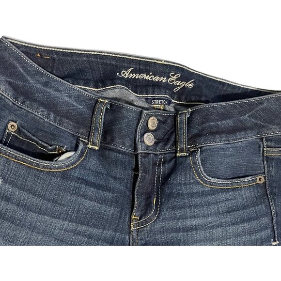 WOMEN'S SIZE 4 ARTIST AMERICAN EAGLE BOOT CUT JEANS Y2K - Picture 4 of 6